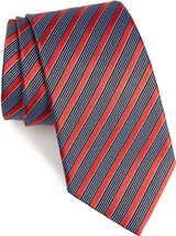  Ermenegildo Zegna Stripe Silk Tie, Size Regular - £122.46 GBP