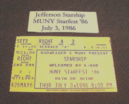 1986 Jefferson STARSHIP Ticket Stub~MUNY STARFEST &#39;86~July 3, 1986~St Lo... - $35.99