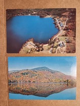 Lot Of 2 Vtg Postcards Aerial View Blue Mountain Lake, Adirondacks, Rte 365, NY - £4.22 GBP