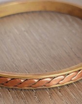 Vintage Gold Tone Braided Stacking Bracelet - £9.30 GBP