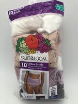 Fruit of the Loom 10 Cotton Briefs Multicolor Pack of 10 Pairs Womens Si... - $14.69