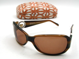 Brighton Heart of Gold Sunglasses Designer Wrap Tortoise Frame Browns wi... - $38.55