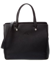 Longchamp Le Foulonne Leather Medium Tote Satchel Shoulder Bag ~NIP~ Black - £333.43 GBP