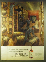 1946 Hiram Walker&#39;s Imperial Whiskey Advertisement - art by Howard Baer - £14.46 GBP