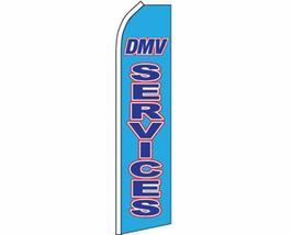 DMV Services #3 Letter Blue/Dark Blue Swooper Super Feather Advertising Flag - £11.89 GBP
