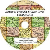 1883 History Genealogy Franklin &amp; Cerro Gordo County Iowa Hampton Mason City Ia - £4.59 GBP