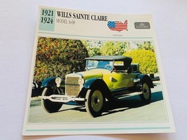 Classic Car Print Automobile picture photo 6X6 ephemera Wills Sainte Cla... - $12.82