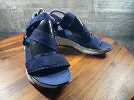 Skechers Sandals Women 8 /9 Arch Fit-Pop Retro Shoes Blue Wedge Straps P... - $24.57