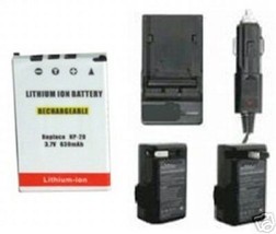 Battery + Charger for Casio EX-Z75BK EX-Z75PK EXZ75RD EXZ75BK EXZ75SR EX... - $26.03