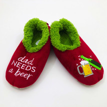 Snoozies Men&#39;s Dad Need&#39;s a Beer Small 7/8 Burgundy - £10.19 GBP
