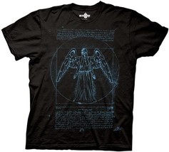 Doctor Who Vitruvian Angel Diagram and Text T-Shirt, Da Vinci Design Size 3X NEW - £15.45 GBP