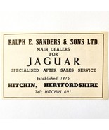 1954 Ralph Sanders Jaguar Dealer Advertisement Import Automobilia Hitchi... - $28.07 CAD