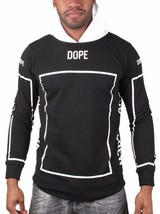 Dope Couture Black White Bougie Crew Track Pullover Hoody Hooded Sweater NWT - £58.54 GBP