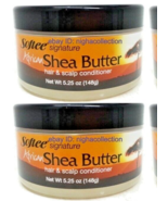 Lot 2 x Softee.S African Shea Butter Hair &amp; Scalp Conditioner 5.25 Oz Each - $17.81