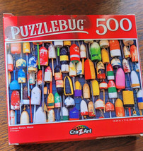 Puzzlebug Cra-Z-Art 500 Pieces Colorful Lobster Buoys Maine Beach Ocean Floats - £11.84 GBP