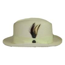 Men Bruno Capelo Summer Spring Soft Straw Style Hat Godfather GF209 Ivory Cream image 4