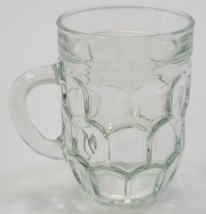 AP) Vintage 4&quot; Honeycomb Dimple Beer Mug Clear Bar Drinking Glass - €5,11 EUR