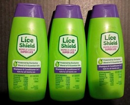 3 Pack LICE SHIELD Shampoo &amp; Conditioner 2 in 1 Repels Super Lice 6.7oz ea - $14.30