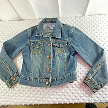 Old Navy Girls Sz S Snap Button Up Jean Denim Jacket Cotton - £9.29 GBP
