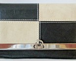 Vani Women&#39;s Soft Leather Brown and Ecru Colorblock  Clutch  - $19.80