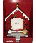 DOG HOUSE Photo Frame Resin Christmas Stocking Holder Hanger 8”x5 1/2”x3... - €63,90 EUR