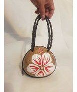 Vintage, Hand Painted Coconut Bag / Purse - $23.62