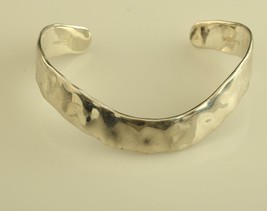 Sterling Silver RLM Studio Robert Lee Morris Hammered V Shape Cuff Bracelet - £99.24 GBP