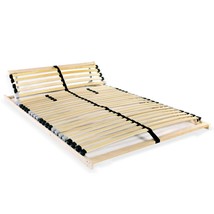 Slatted Bed Base with 28 Slats 7 Zones 140x200 cm - £84.38 GBP
