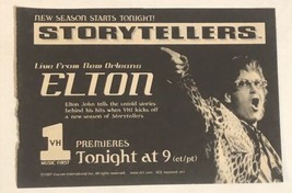 Elton John Live From New Orleans Tv Guide Print Ad VH1 Storytellers Tpa15 - £4.63 GBP