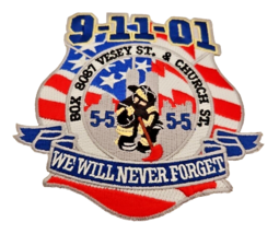 New York Fire Department Patch FDNY 9-11-01 Vesey St &amp; Church St V1 never forget - £7.31 GBP