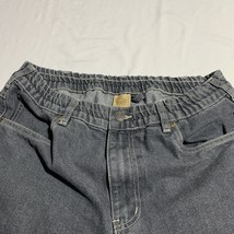 Haband Casual Joe Jeans Men&#39;s 36M Black Elastic Waist Straight Denim Pants - $17.70