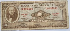 Cien Pesos Serie BOE 2-0-9 El Banco de Mexico S.A. American Bank Note Co. 1972 - £3.10 GBP