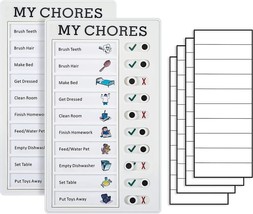 2 Pieces Portable Chore Chart Memo Boards - 4.7x7.9&quot; Detachable Message ... - £11.45 GBP