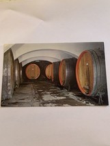 Stone Hill Winery Hermann Missouri MO Wine Barrels in Wine Cellar Vtg Po... - $2.02