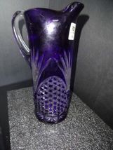 Ajka Blue Crystal Martini Pitcher Measures 10.2" H image 3