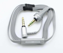 Grey Audio Remote Mic Volume Control Cable For SONY MDR-10R 10RC 10RBT NC50 200D - £6.25 GBP