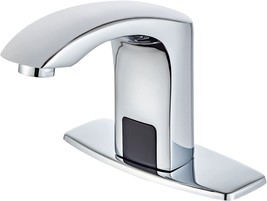 Luxice Sensor Automatic Touchless Bathroom Sink Faucet Hot &amp;, Chrome Finished - £81.12 GBP