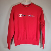 Champion Mens Sweatshirt Small Reverse Weave Red Crewneck Embroidered VTG - £22.86 GBP