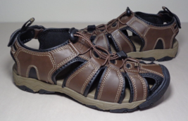 Khombu Size 9 M HAL Brown Fisherman Closed Toe Sandals New Men&#39;s Shoes - £86.46 GBP