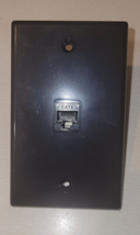1 New Ethernet Wall Plate CAT6 1-Port RJ45 Single Gang Network Female Black - $6.92