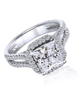 0.80 Ct Princess Cut Diamond Wedding Engagement Ring 14k White Gold Fini... - £69.44 GBP