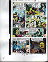 Original 1990 Captain America She-Hulk Avengers 327 Marvel color guide a... - $33.17