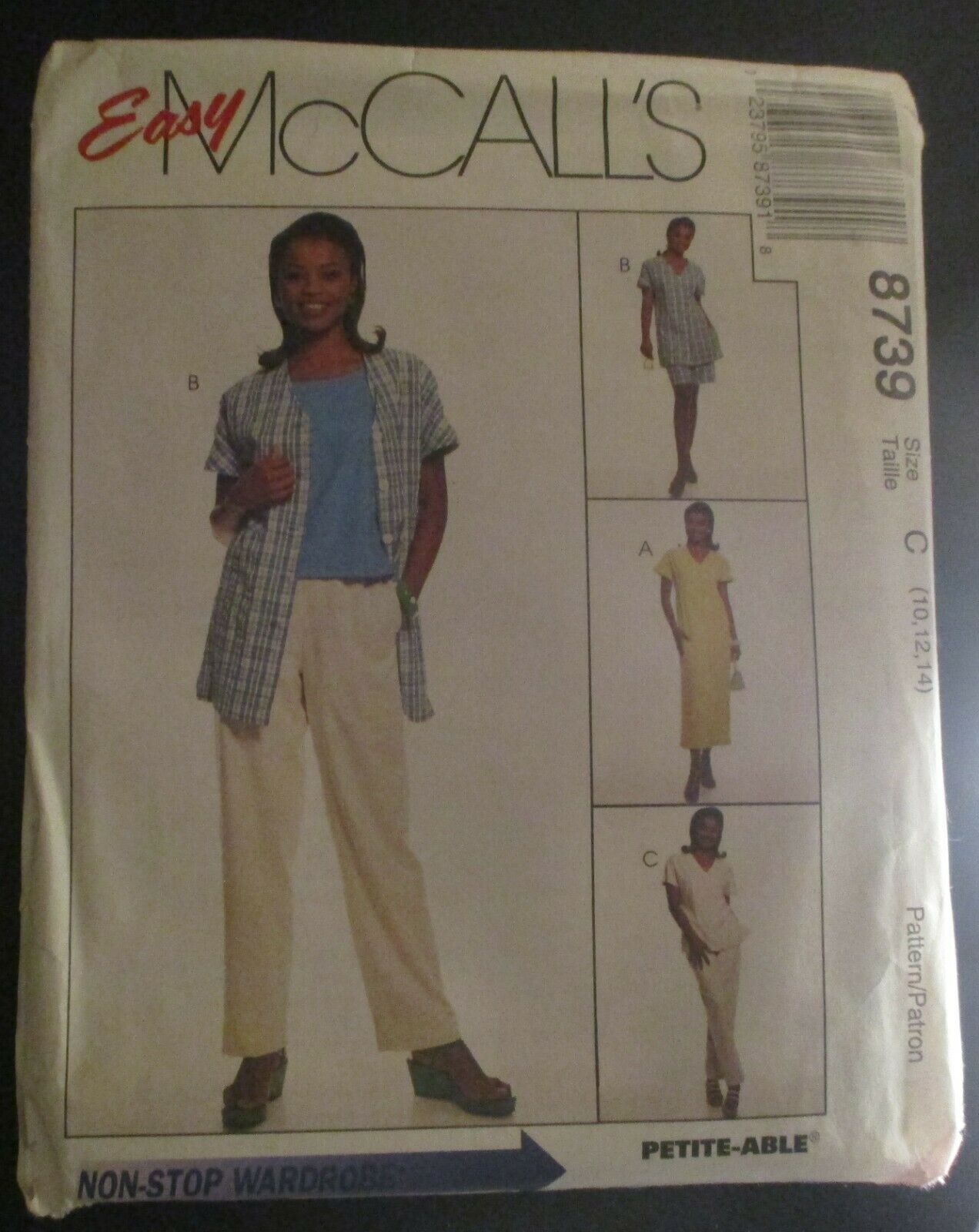 McCall&#39;s Easy 8739 Pattern Misses Dress, Tunic, Top, Tank, Pants &amp; Short... - $8.41