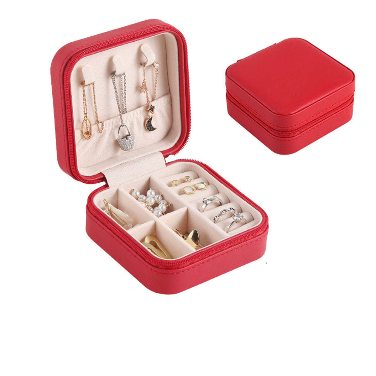 Primary image for Red Portable Jewelry Box
