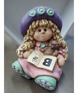 Vintage Button Buddy Hand Painted Ceramic Bank Donna - £19.83 GBP
