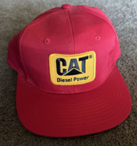 VTG CAT Denim Trucker Hat Diesel Power 80s Patch Snapback Cap - $64.35