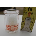 Miniature Glass &quot;Borden&quot; Milk Bottles Salesman&#39;s Sample 1 3/4” Tall - £26.96 GBP