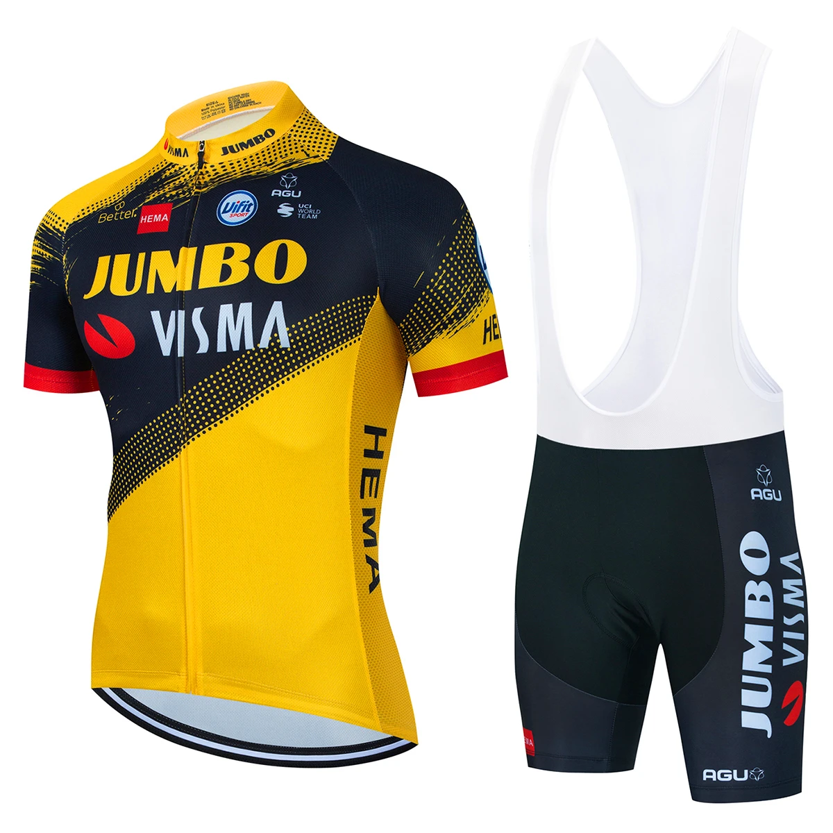 Jumbo Visma Team 2024 Cycling Jersey Set Short Sleeve Primoz Roglic Clothing Bik - $55.69