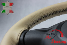 Fits Toyota Yaris MK1 - Beige Leather Steering Wheel Cover, Diff Seam - $49.99