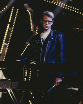 Depeche Mode Andy Fletcher in blue jacket by drums 1980&#39;s 8x10 Photo - £6.24 GBP